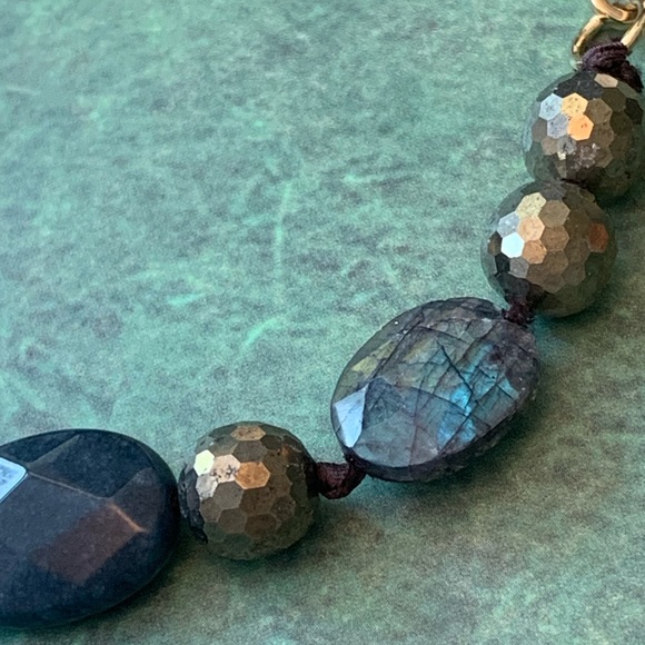 Alexis Bittar New Vanitas Coiled Snake Labradorite Beaded Statement Necklace - Picture 6 of 15